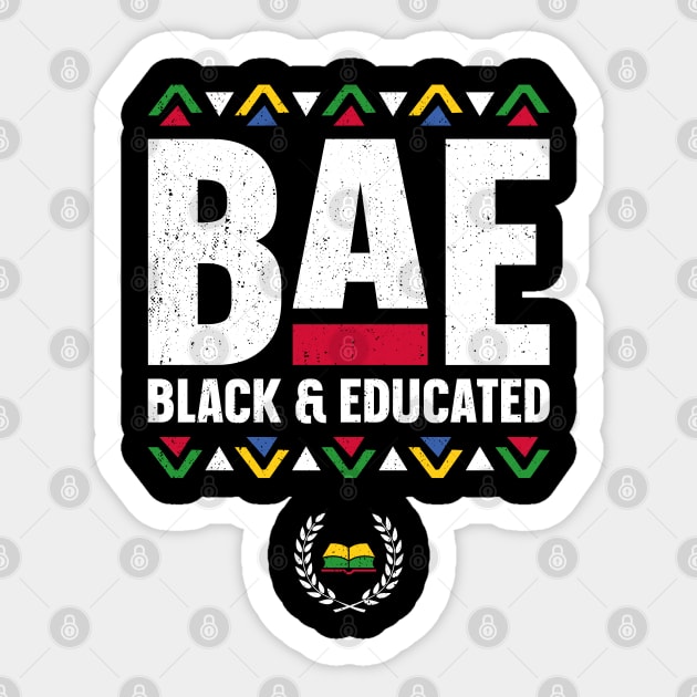 BAE Black And Educated Black History Month Teacher Sticker by trendingoriginals